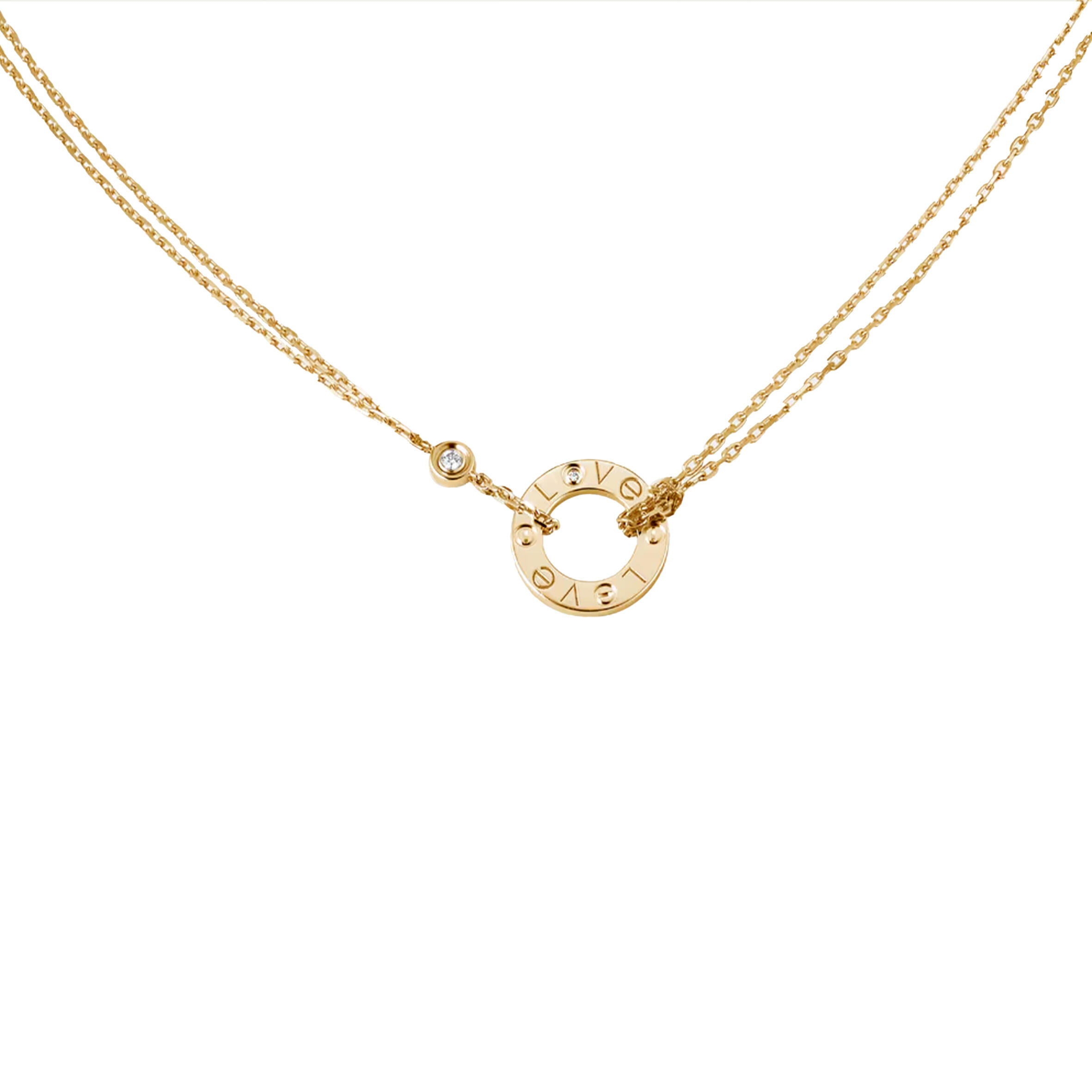CARTIER LOVE NECKLACE, 2 DIAMONDS B7219500